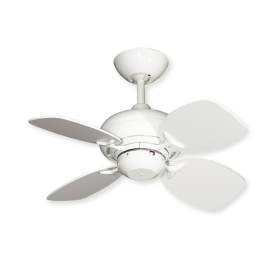 Gulf Coast Mini Breeze 26" Ceiling Fan - Pure White / Pure White Blades