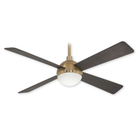 Minka Aire Orb Ceiling Fan - Brushed Brass/Soft Brass - Brushed Carbon Blades