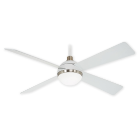Minka Aire Orb Ceiling Fan - Flat White/Brushed Nickel Trim
