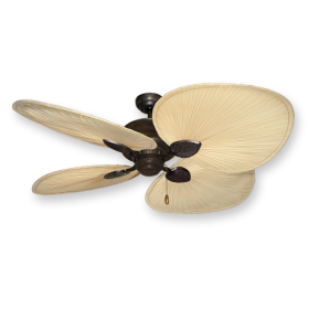 56" Palm Breeze II Ceiling Fan - Oil Rubbed Bronze - Natural Palm Blades