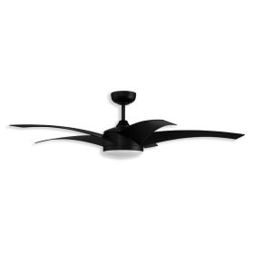 54" Craftmade Pursuit DC Outdoor ceiling fan - flat black finish with LED light kit