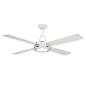 TroposAir Quantum - Pure White w/ Pure White Blades - LED Light Option (sold separately)
