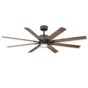 66" Modern Forms Renegade Oil Rubbed Bronze Finish with Barn Wood Blades and Light Kit
