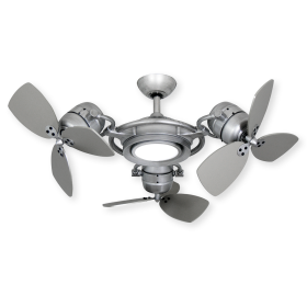 TroposAir TriStar II - Brushed Nickel - Shown with LED Light (sold separately)
