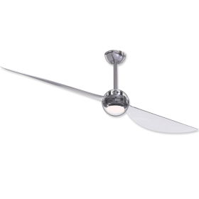 70" Craftmade Wisp Brushed Polished Nickel Finish with Clear Acrylic Blades and Light Kit