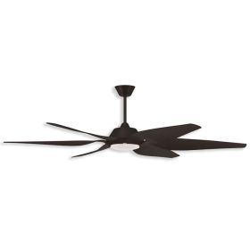 66" Craftmade Zoom DC Outdoor LED Ceiling Fan - flat black finish with LED light kit